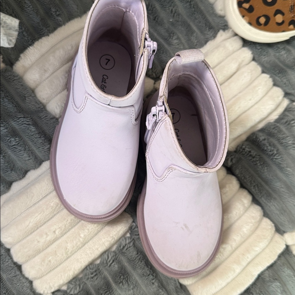Cat & Jack Kids' Light Purple Rain & Snow Boots